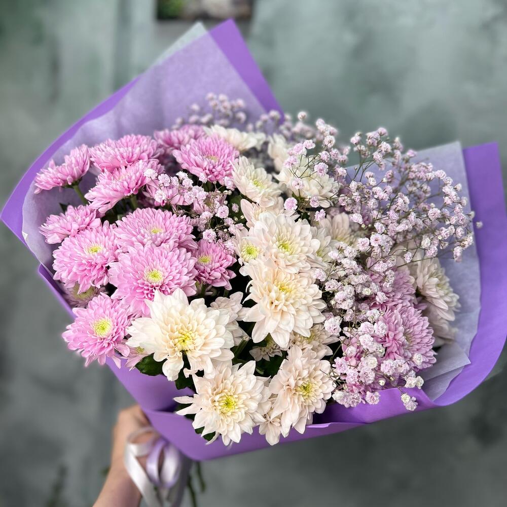 Черничный блюр с хризантемой Черничный блюр с хризантемой